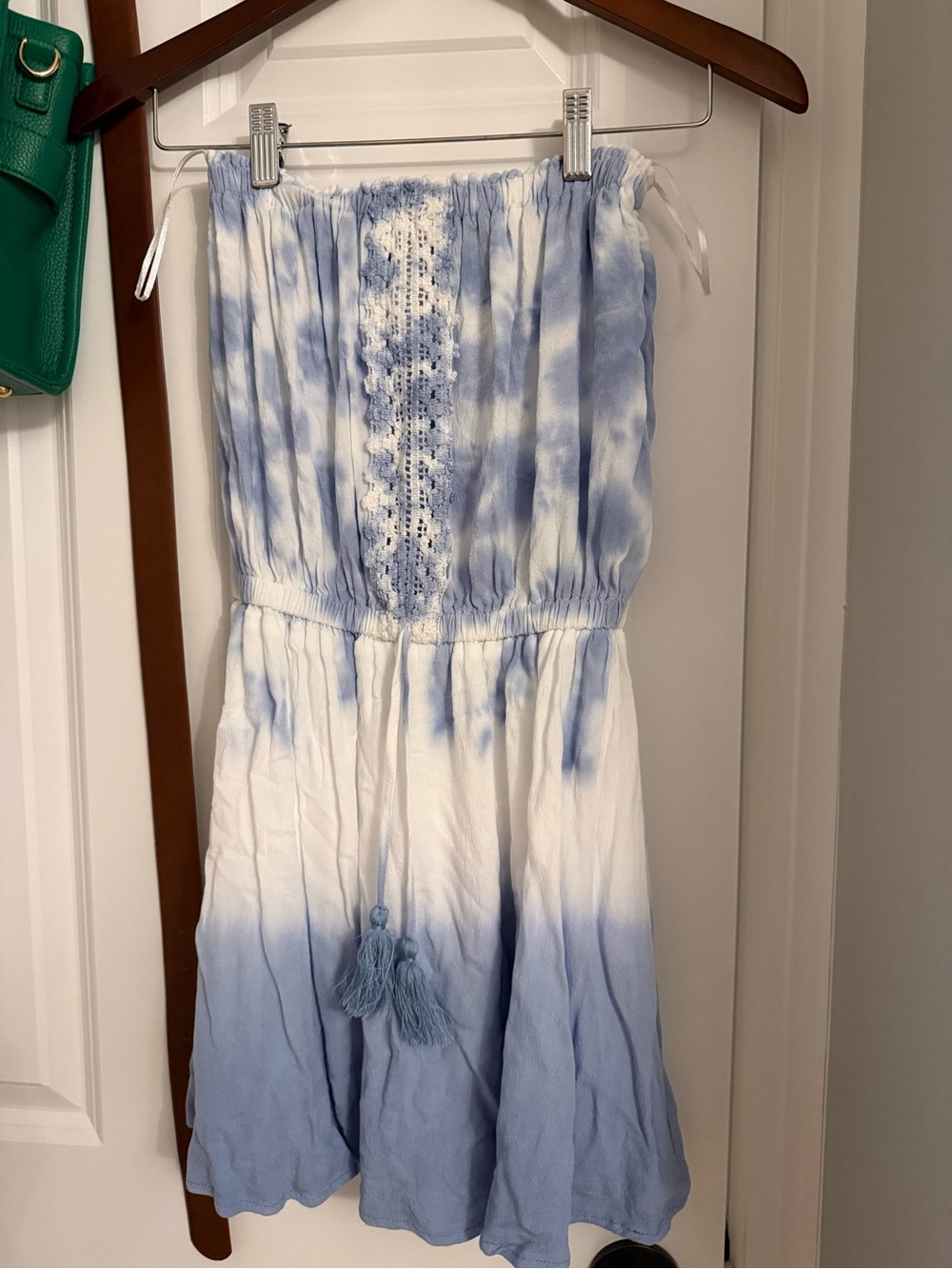Ocean Drive Blue and White Tie-Dye Smocked Sundress